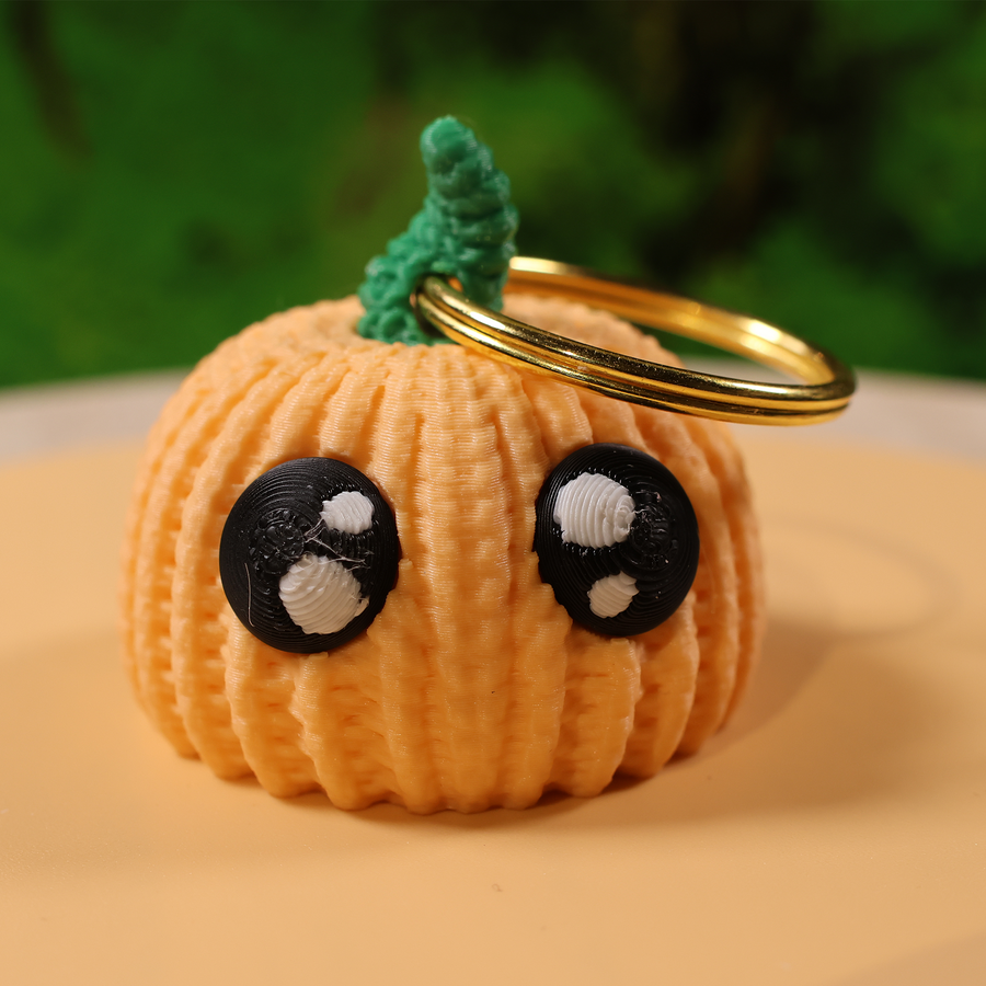 3D Printed Crochet Pumpkin Keychain-awillc.shop