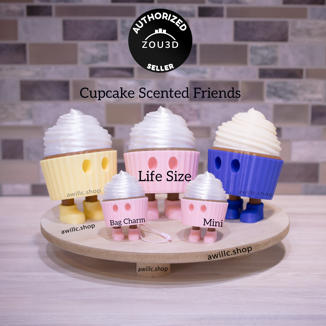 3D Printed Cupcake Friends AllSizes-awillc.shop