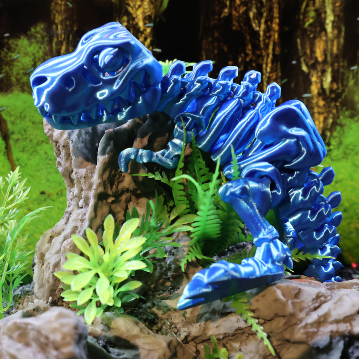 3D Printed T Rex With Bone No Eye -awillc.shop
