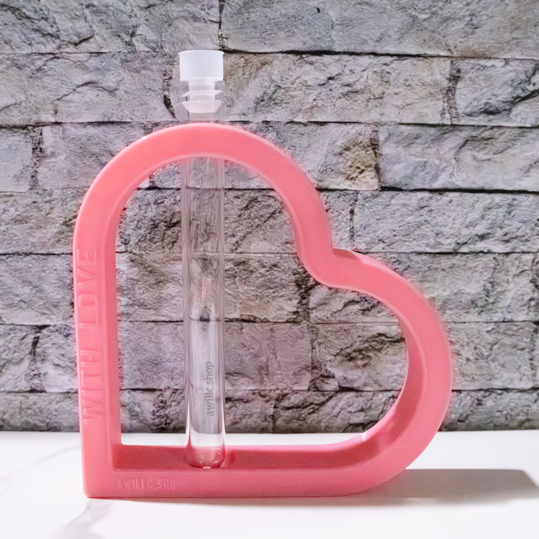 3D Heart Vase Bubble Gum-awillc.shop