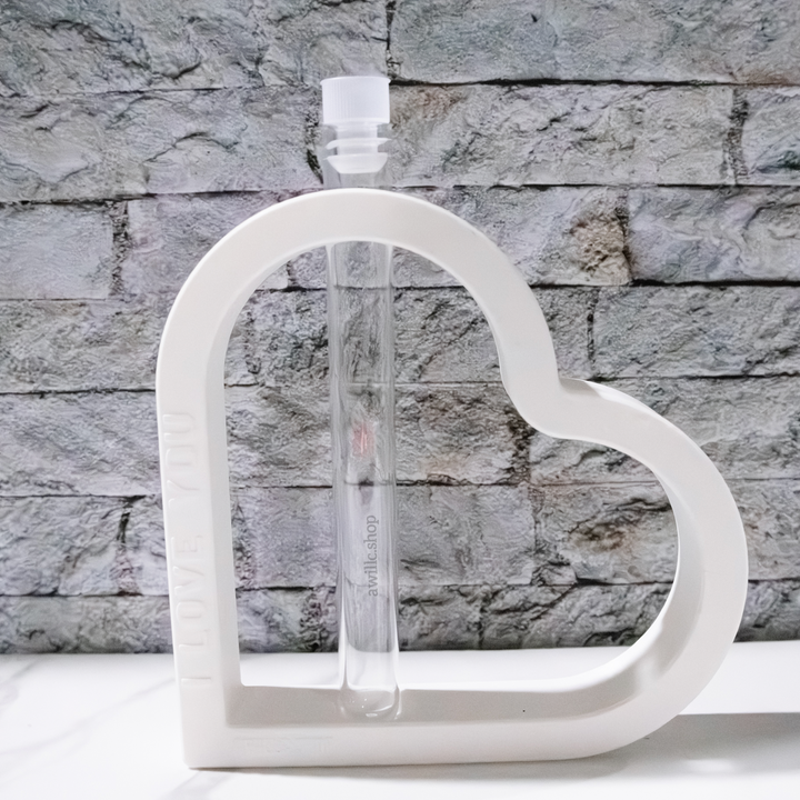 3D Heart Vase Snow-awillc.shop