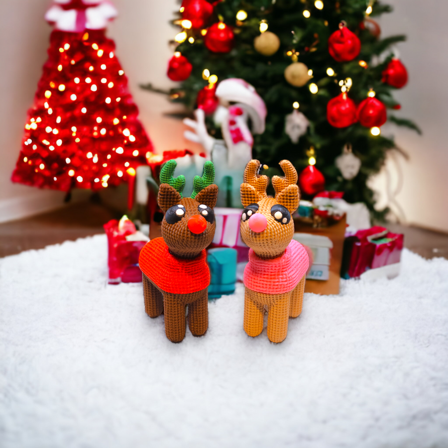 3D Printed Reindeer Decor Both - awillc.shop