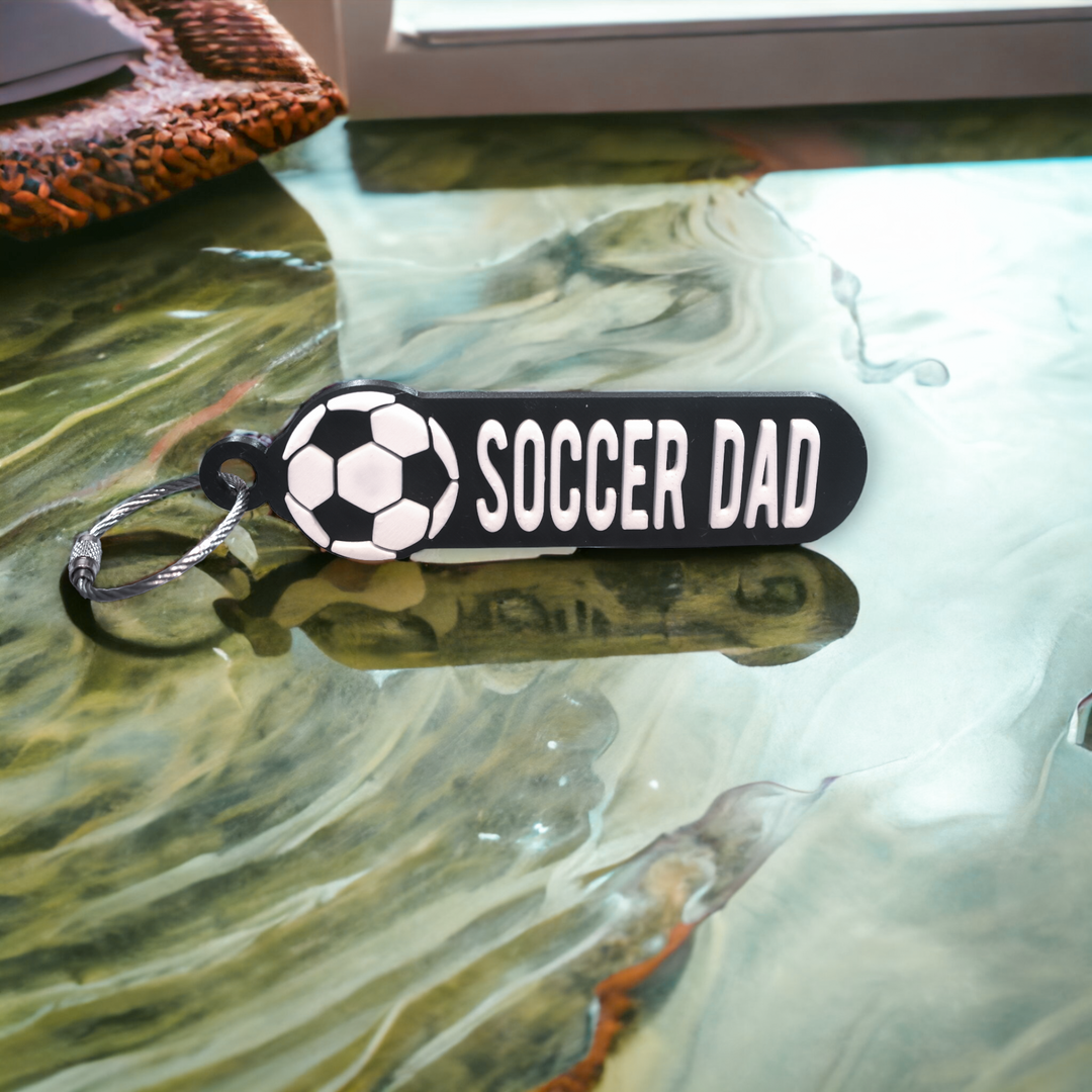3D Printed Soccer Dad Keychain-awillc.shop