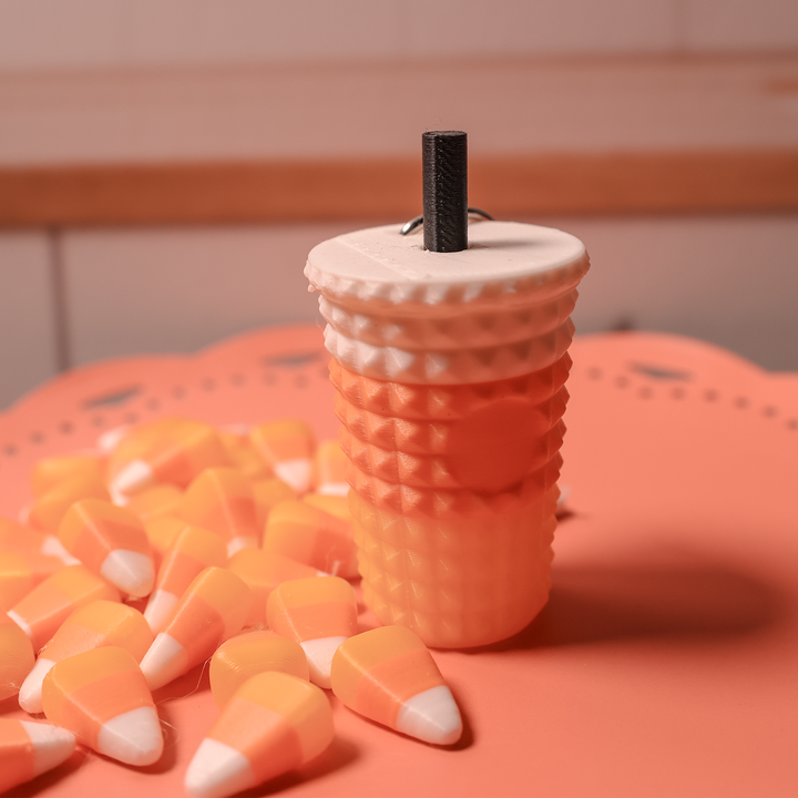 3D Printed Studded Keychain Candy Corn-awillc.shop
