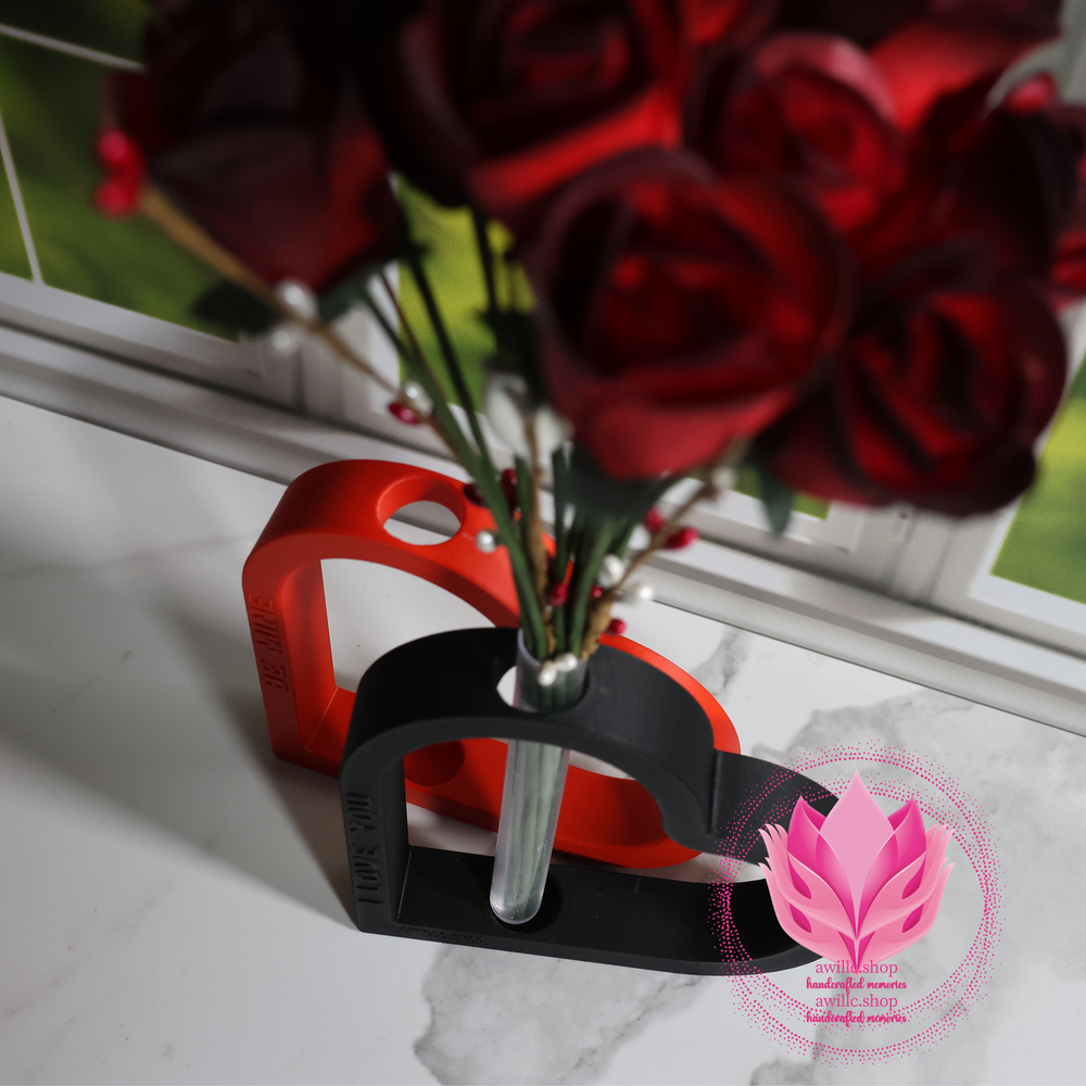 3D Heart Floral Vase 