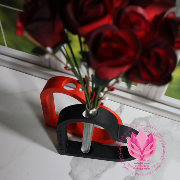 3D Heart Vase Top View-awillc.shop