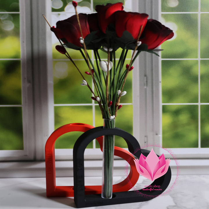 3D Heart Vase Dual-awillc.shop