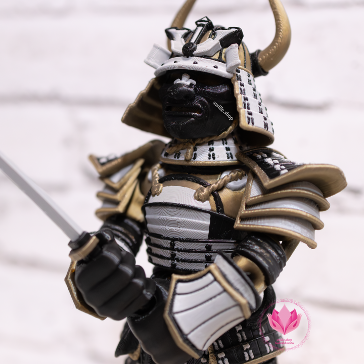 3D Printed Samurai Black Face -awillc.shop