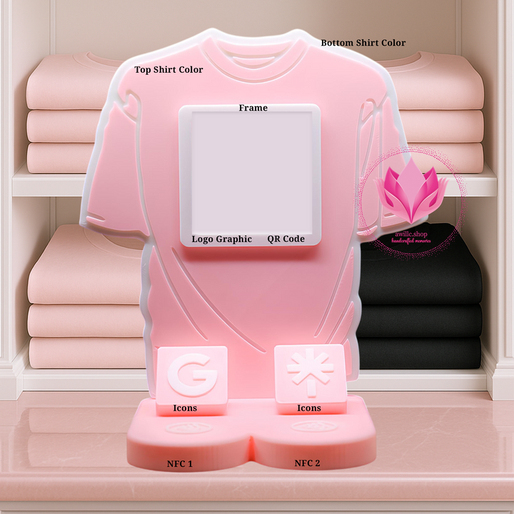 NFC Smart Tap Payment Station TShirt Square Options Shape