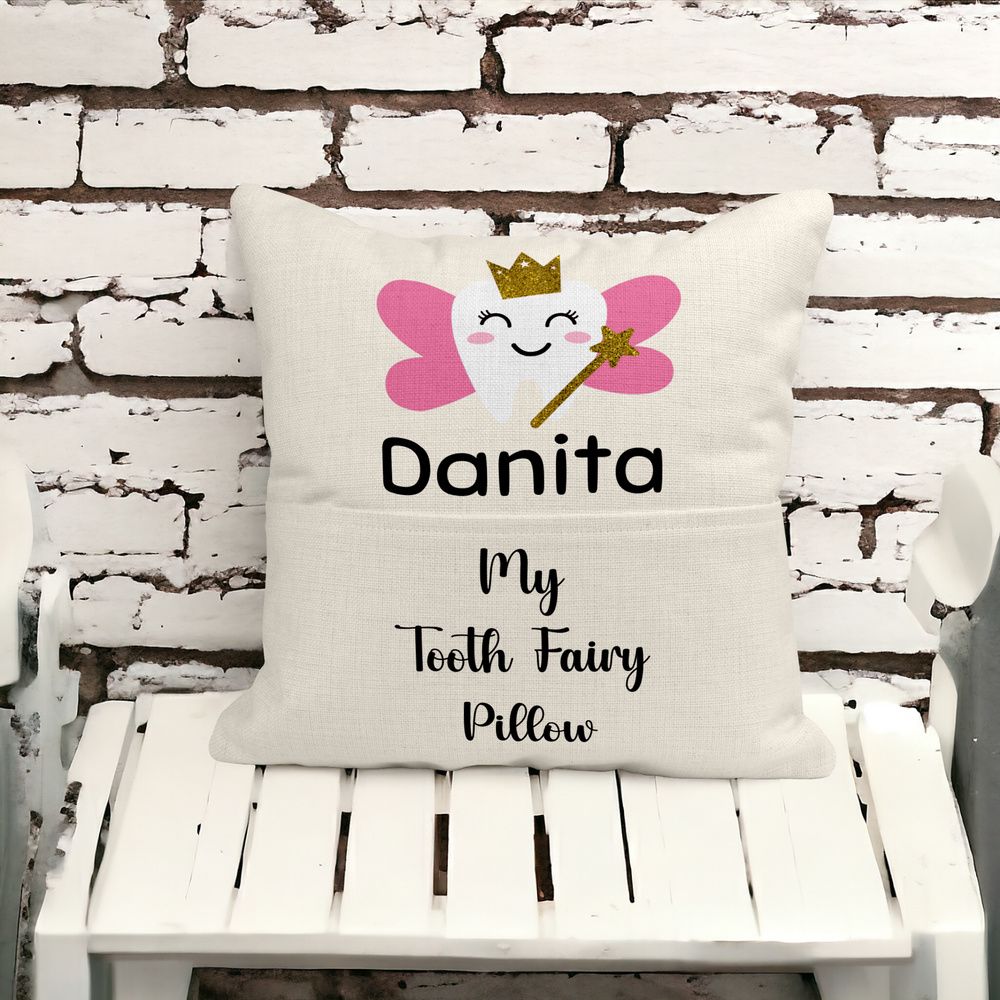 PrintedPocketPillow Tooth FairyPink-awillc.shop