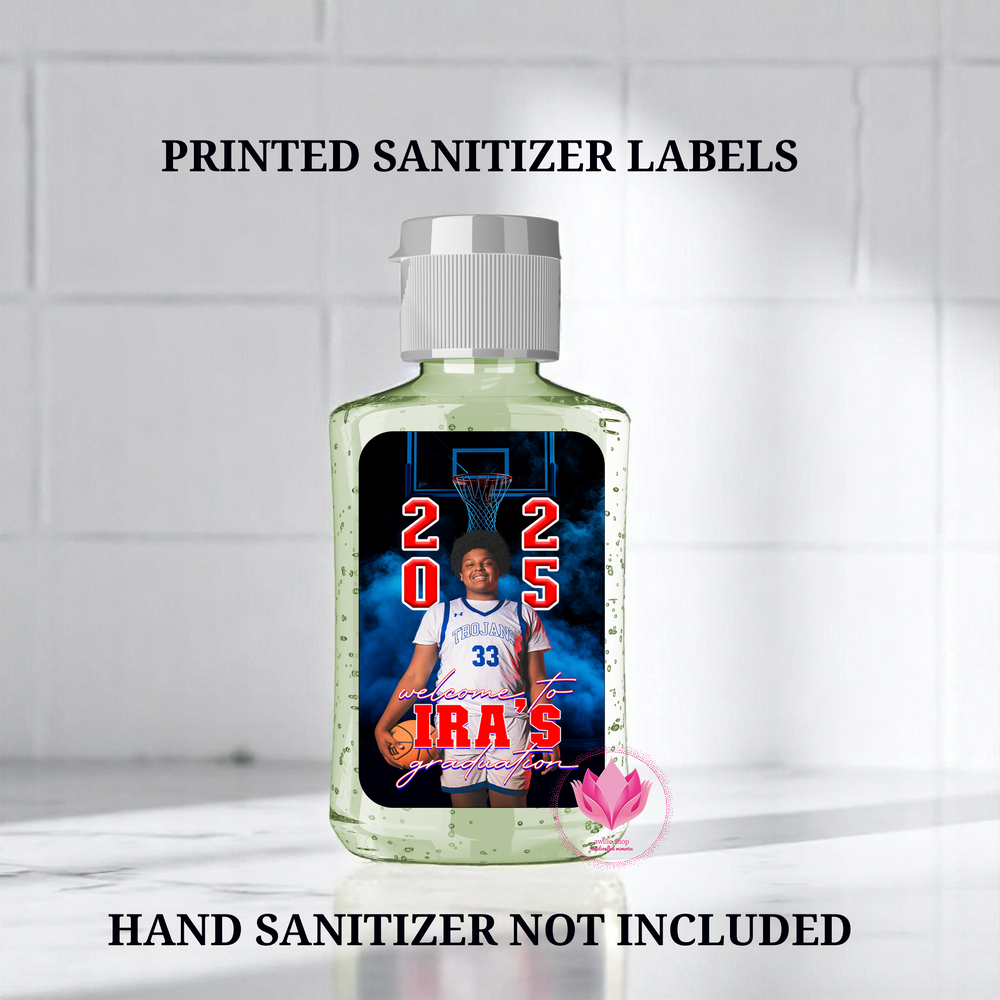 Printed Grad Sanitizer Label -awillc.shop