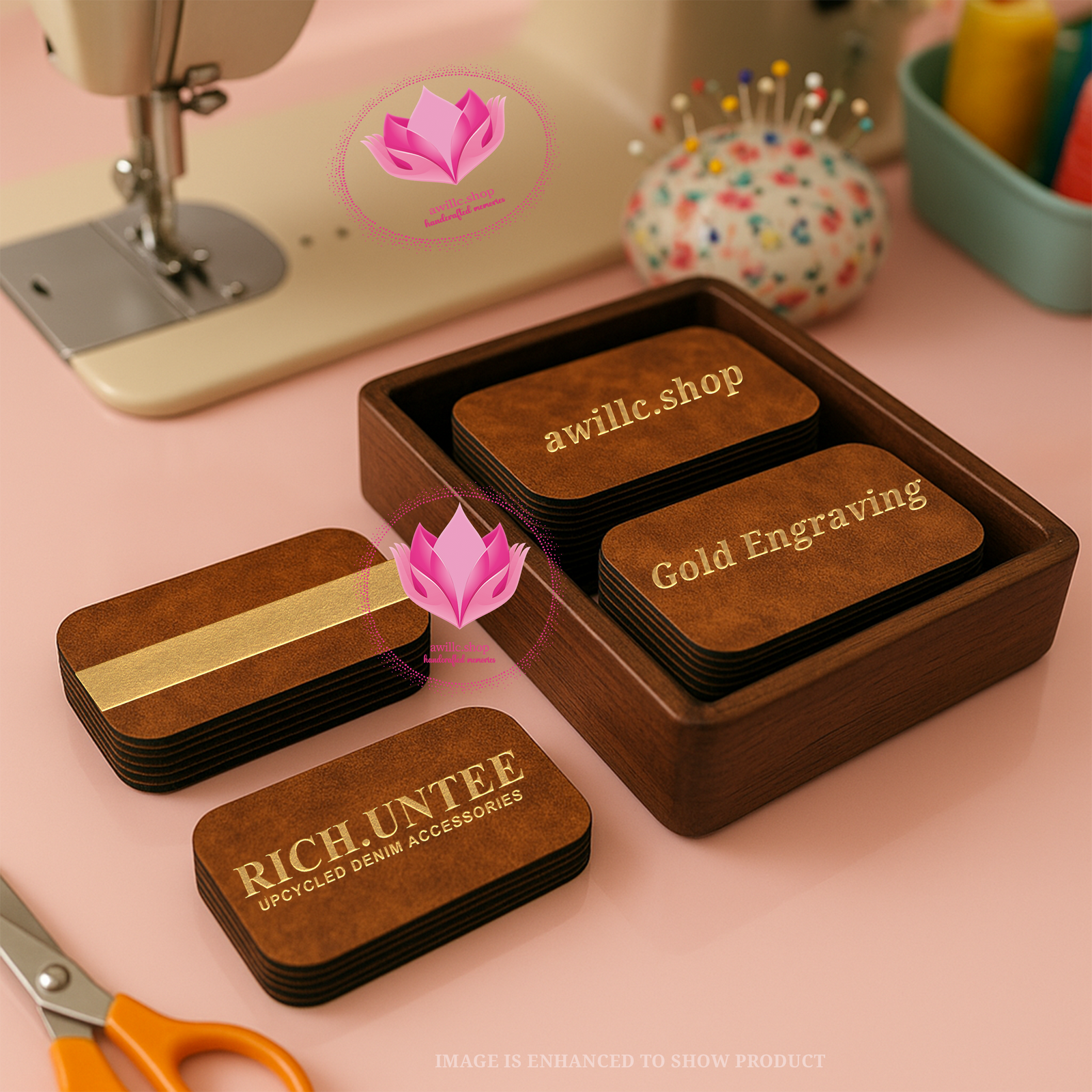 Rustic Gold Engraving  Tags - awillc.shop