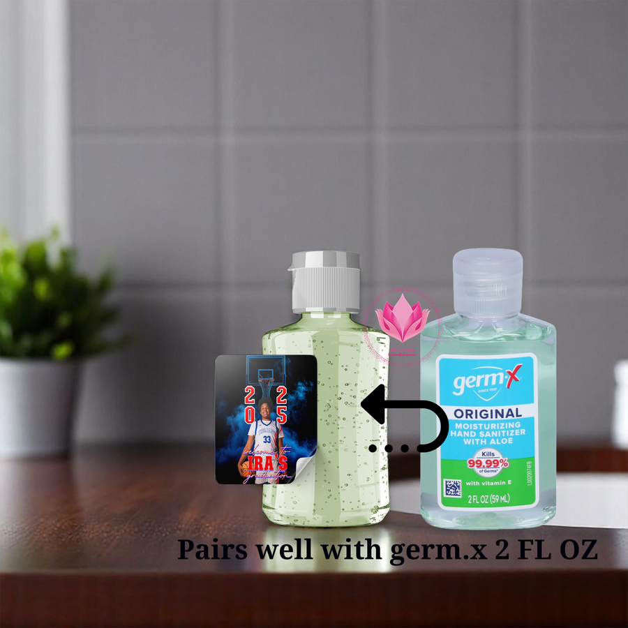 Printed Grad Sanitizer Bottle Label -awillc.shop