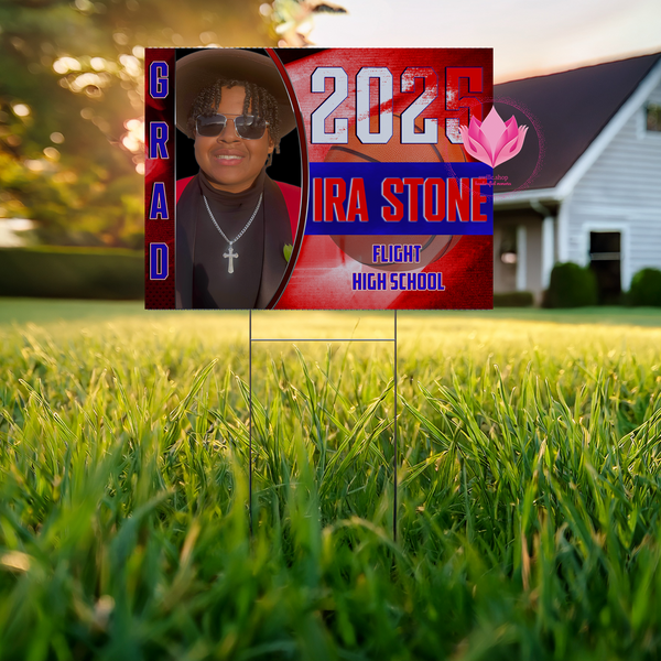 Grad Yard Sign Circle Design 2 -awillcshop