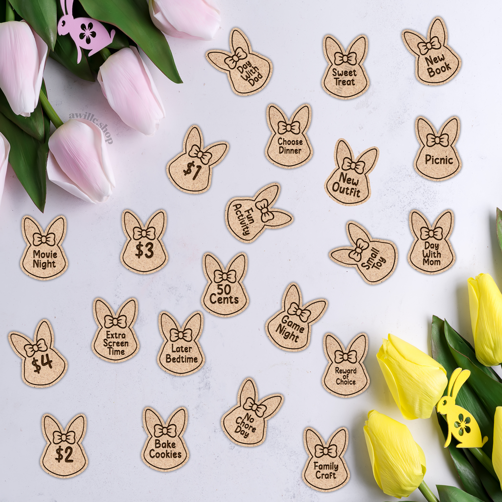 Easter Tokens Hair bow- awillc.shop